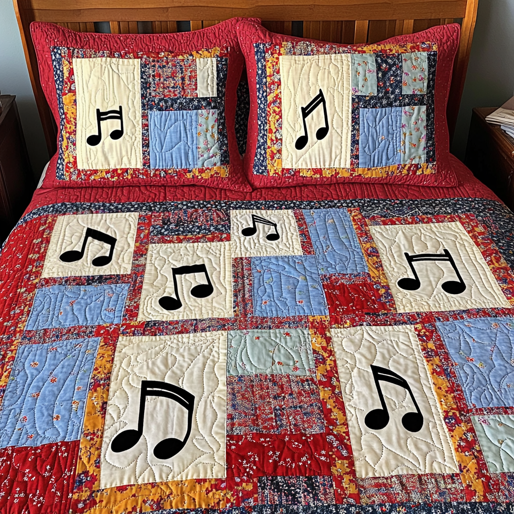 Music Note DAI110225171 Quilt Bedding Set