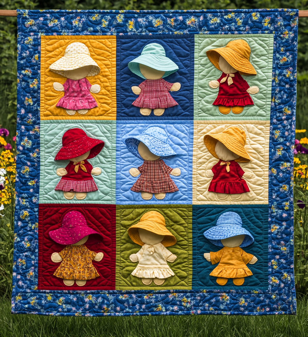 Sunbonnet Sue DAI200125241 Quilt Blanket