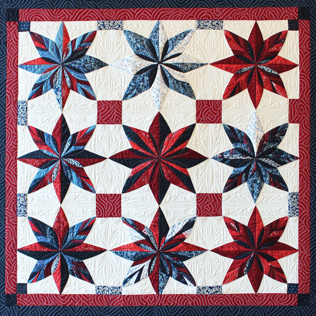 Patriotic Star DAI040225037 Quilt Blanket