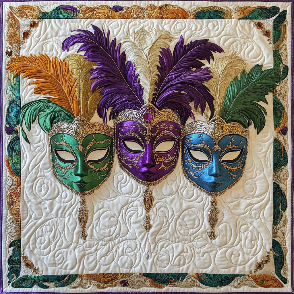 Mardi Gras DAI200125147 Quilt Blanket