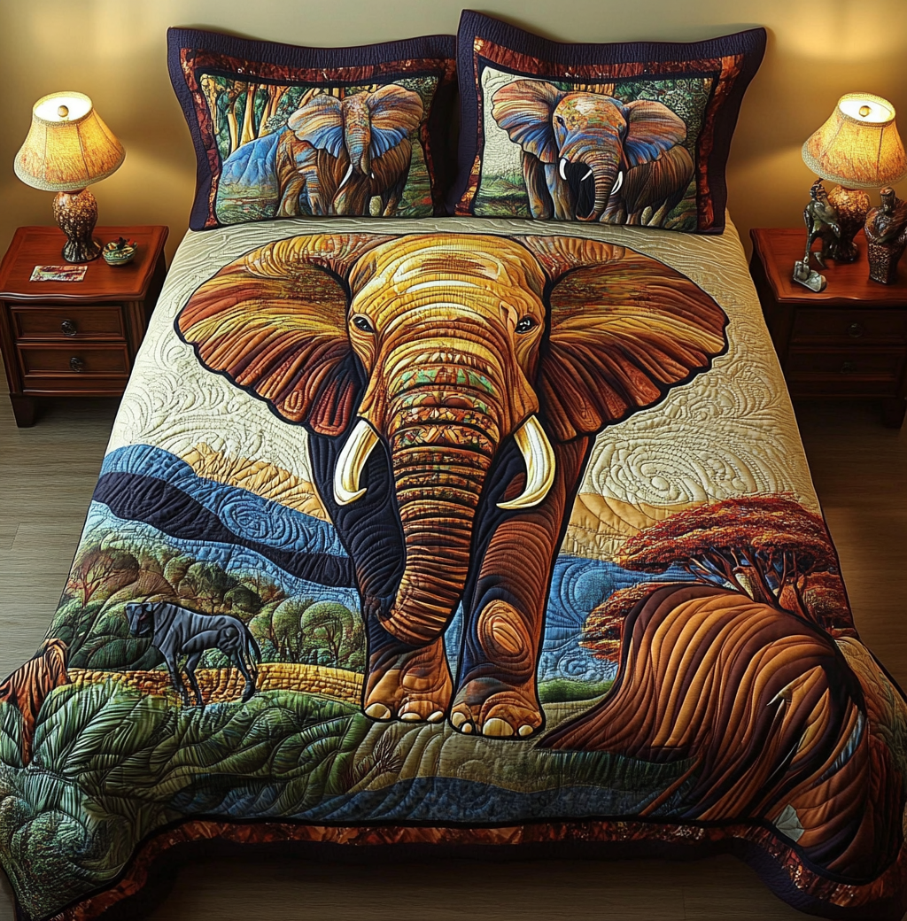 Elephant DAI190225189 Quilt Bedding Set