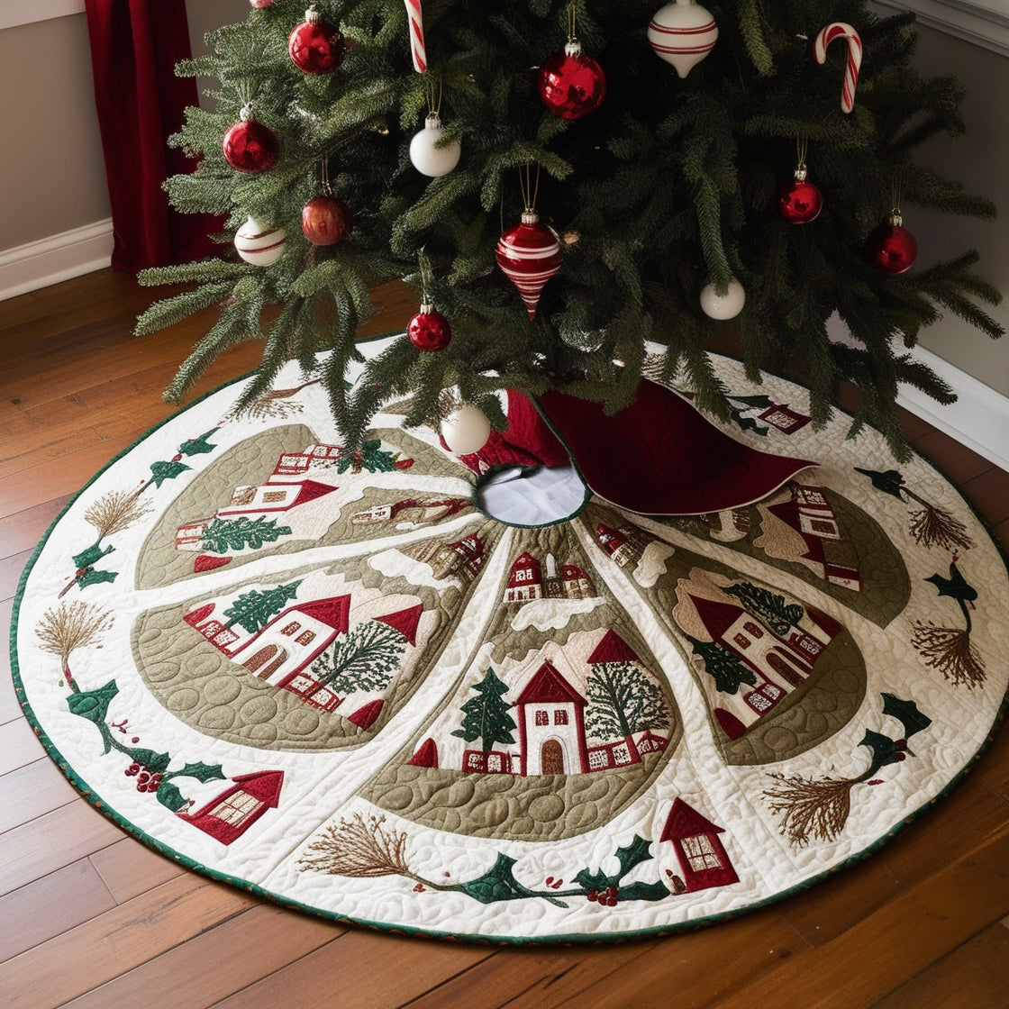 Houses NTA061124284 Quilted Tree Skirt