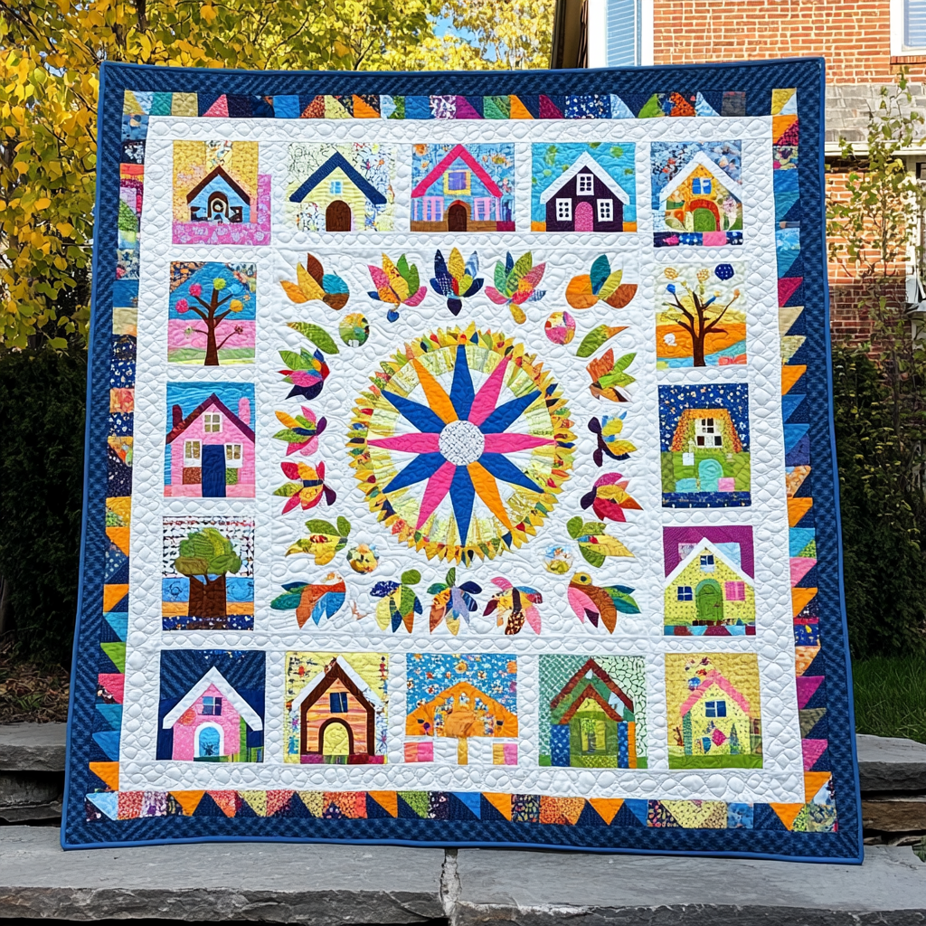 Houses DAI110225059 Quilt Blanket