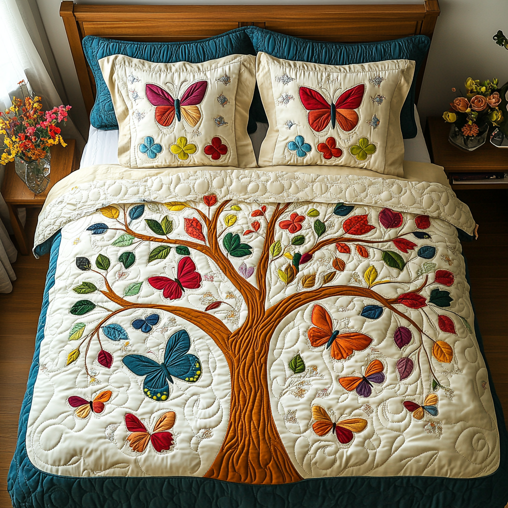 Butterfly Tree Of Life DAI150125255 Quilt Bedding Set