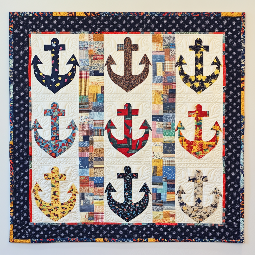 Nautical Anchor DAI25102475 Quilt Blanket