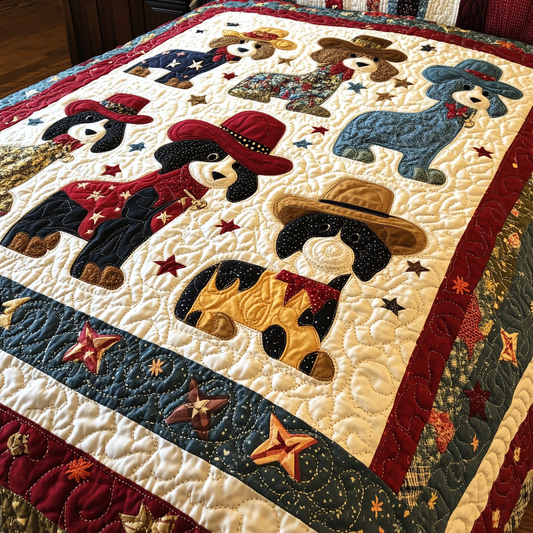 Cowboy Dog DAI241224397 Quilt Blanket