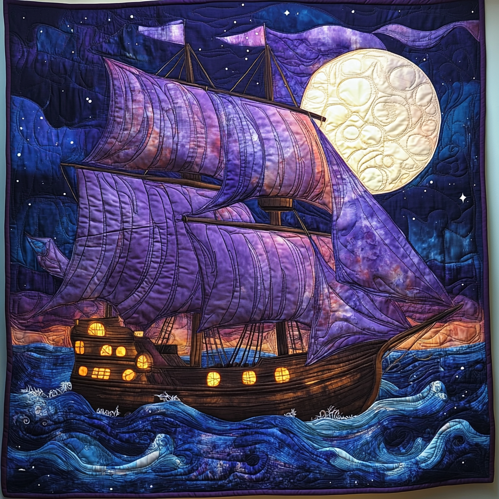 Pirate Ship DAI150125010 Quilt Blanket