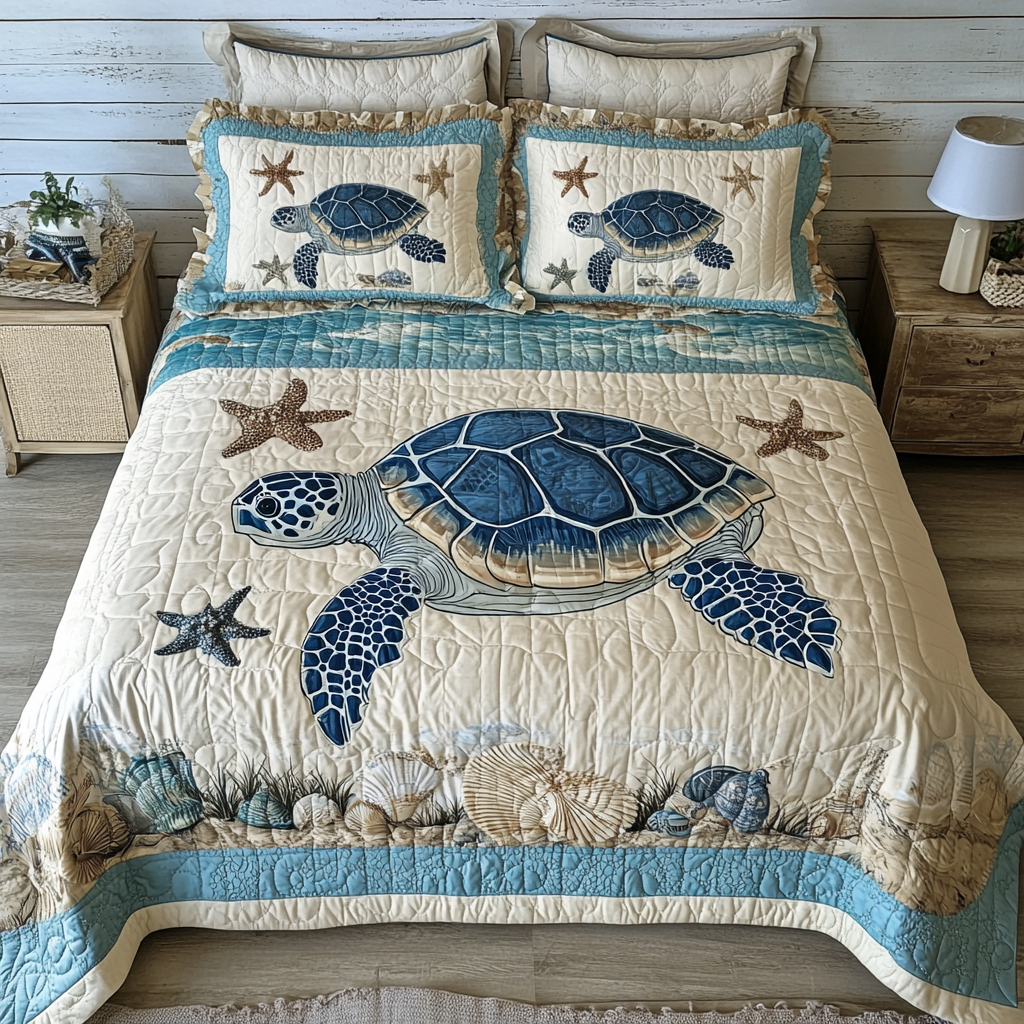 Sea Turtle TAI201124021 Quilt Bedding Set