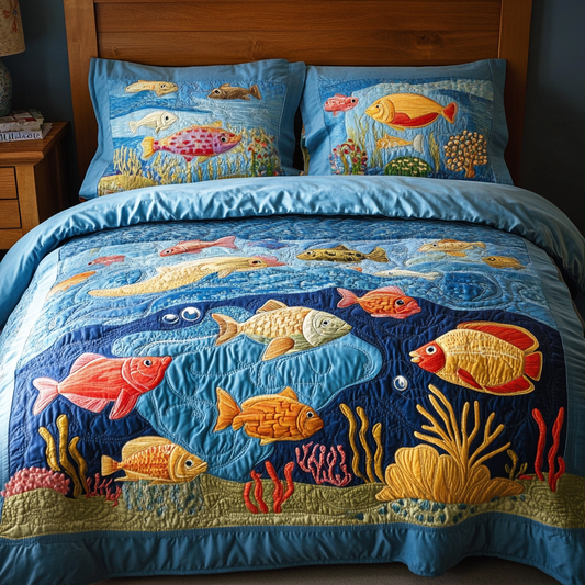 Fish DAI150125190 Quilt Bedding Set