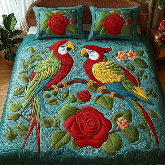 Parrot DAI150125280 Quilt Bedding Set