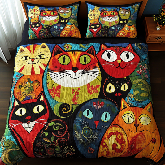 Cats TAI201124208 Quilt Bedding Set