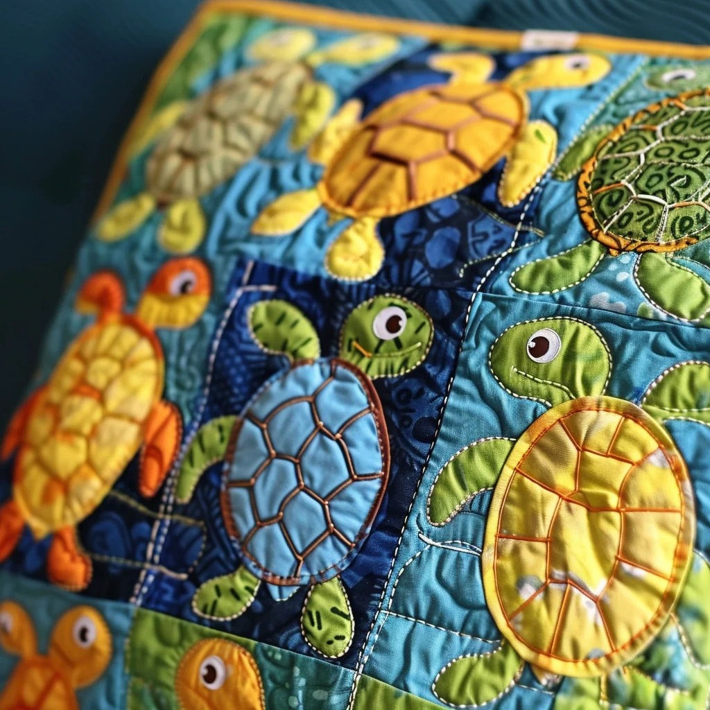 Turtle TAI060324255 Quilted Pillow Case