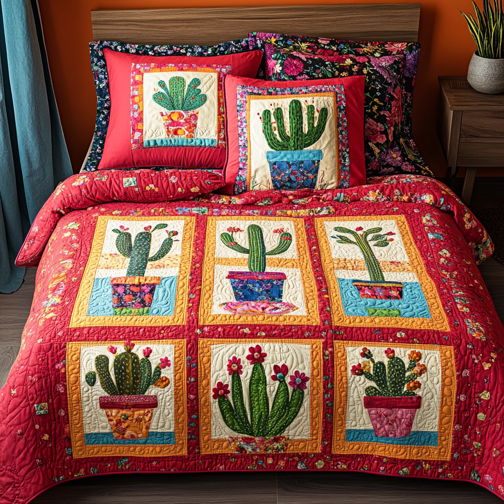 Cactus DAI190824232 Quilt Bedding Set