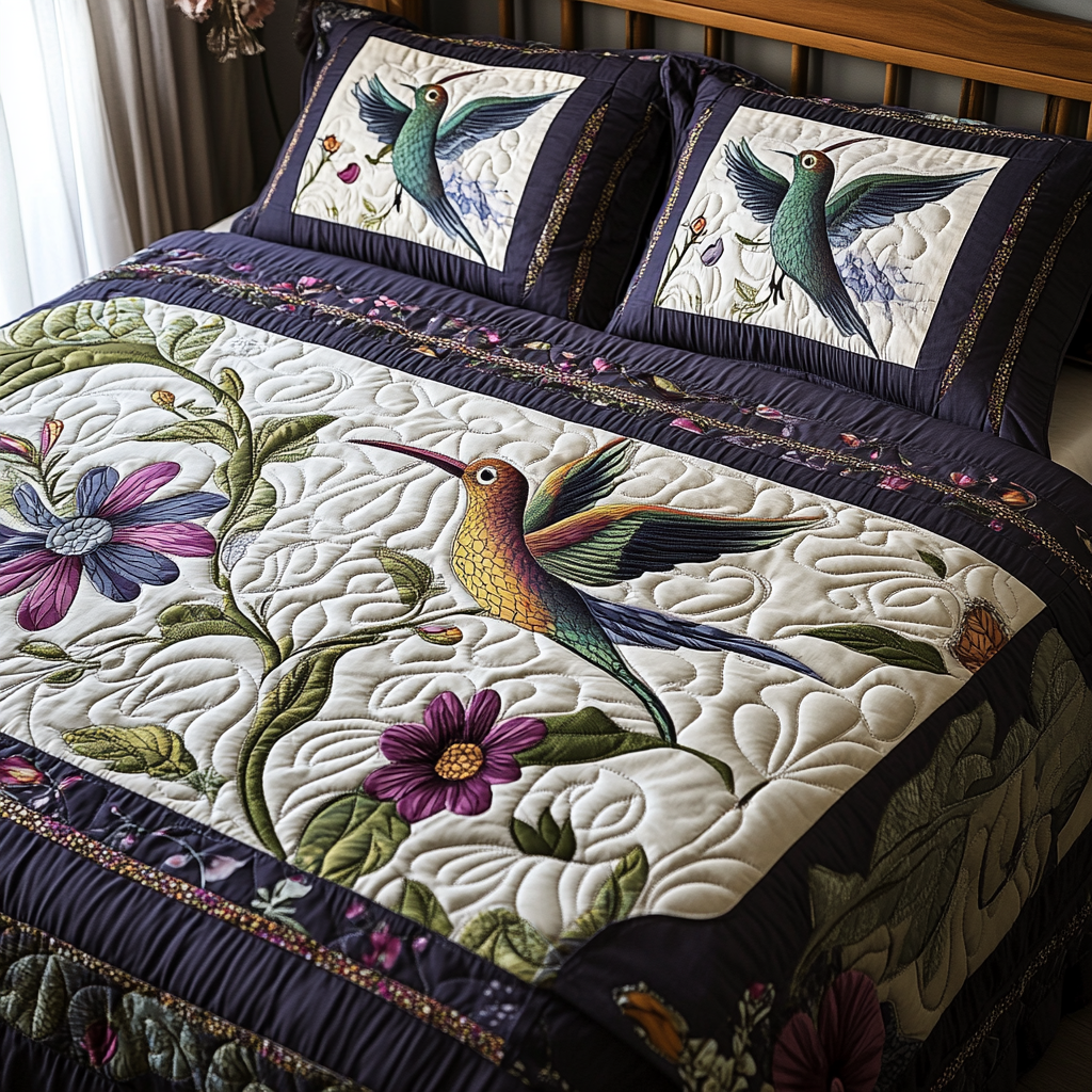 Hummingbird TAI041024575 Quilt Bedding Set