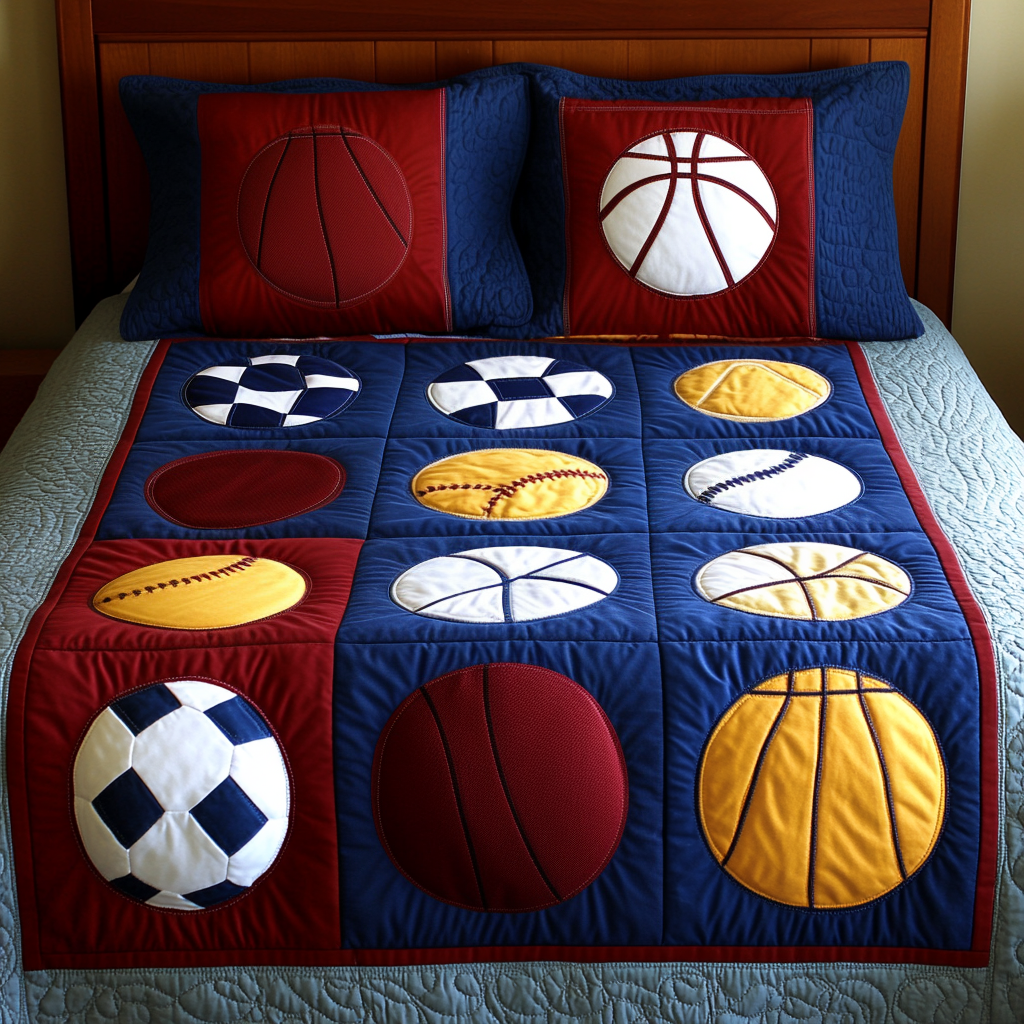 Sport Balls DAI040225178 Quilt Bedding Set