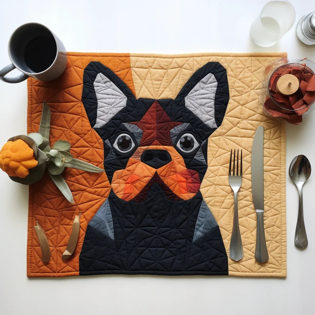 French Bulldog TAI30112308 Quilted Placemats