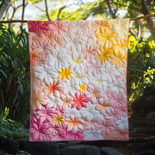 Plumeria Flower DAI040225122 Quilt Blanket