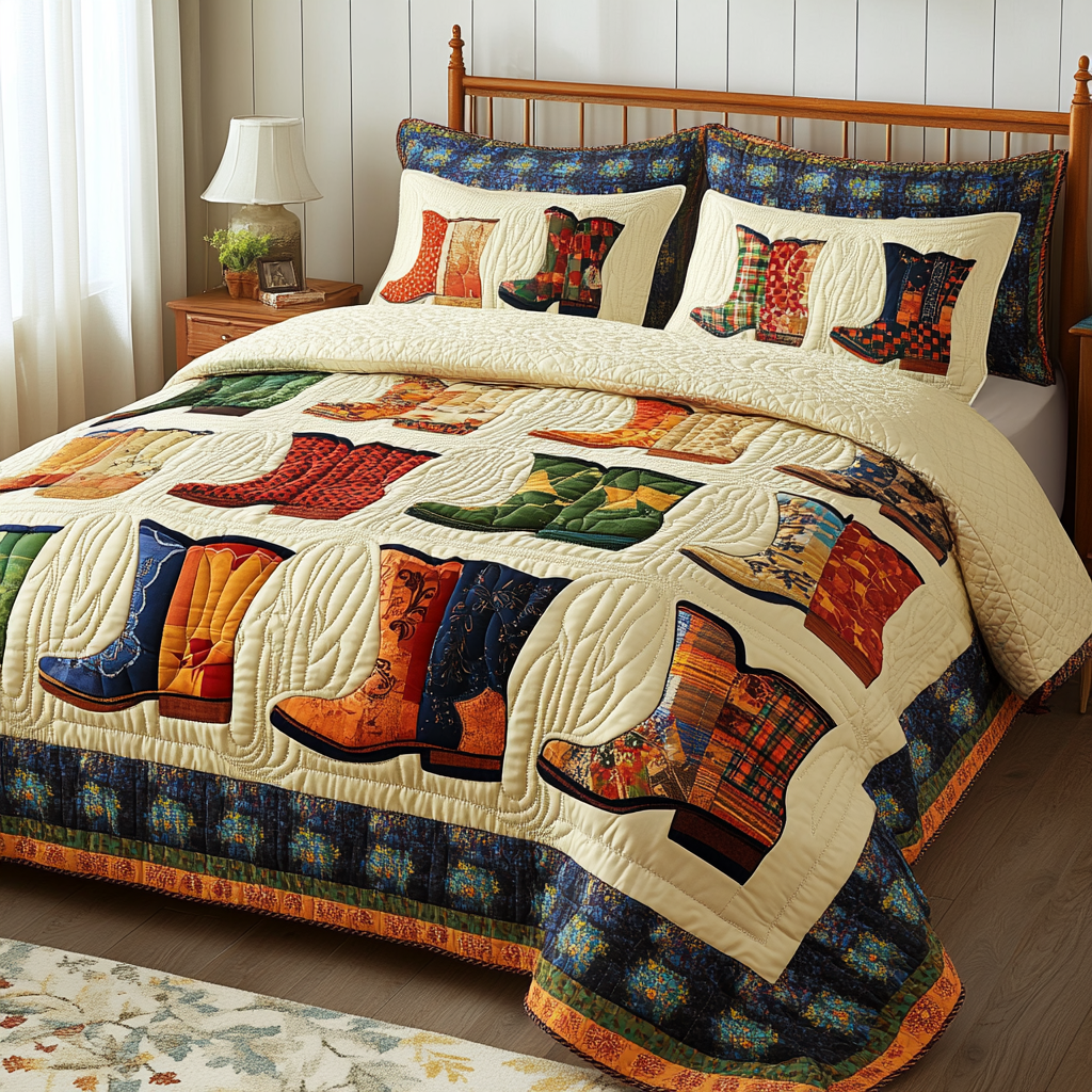 Cowboy Boots DAI040924054 Quilt Bedding Set