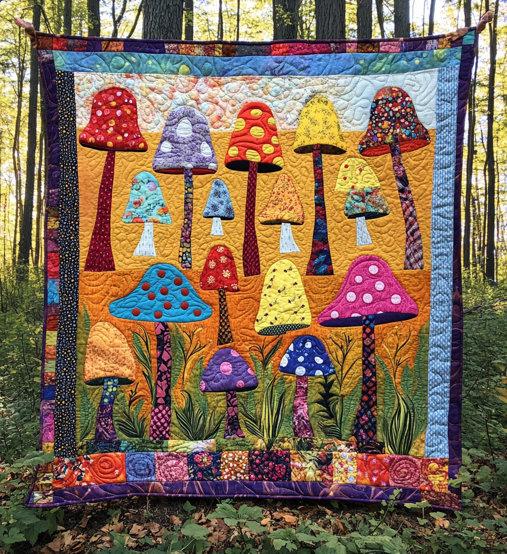 Mushroom DAI051224026 Quilt Blanket