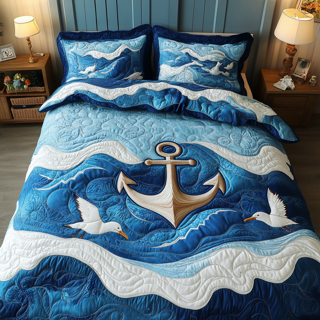 Nautical Anchor DAI200125016 Quilt Bedding Set