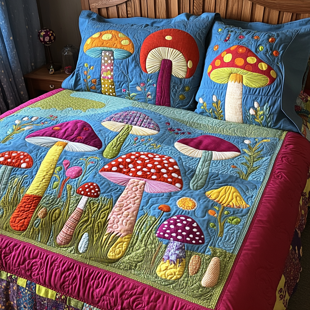 Mushroom DAI051224113 Quilt Bedding Set