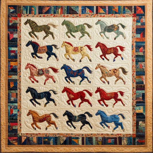 Horse DAI070824075 Quilt Blanket