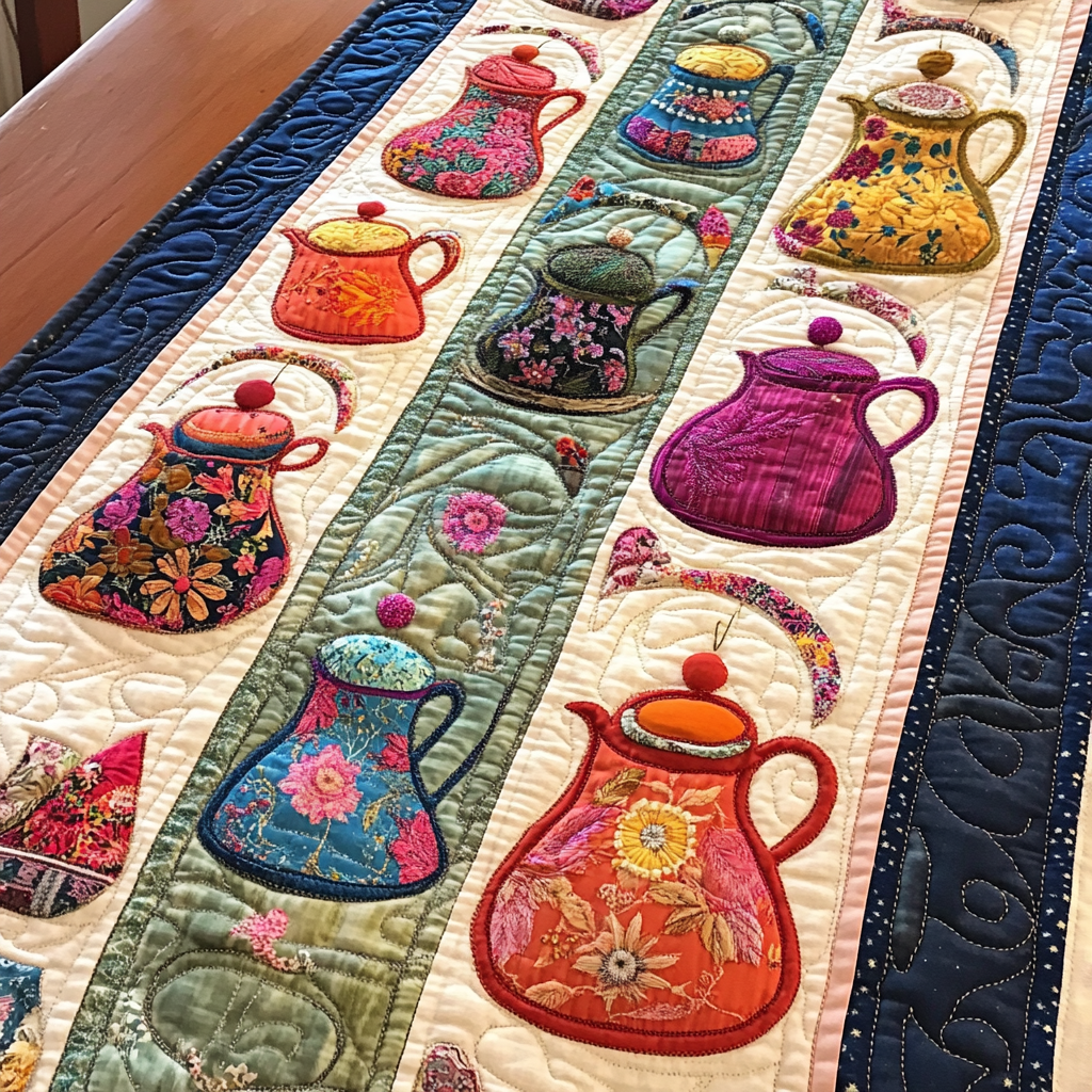 Teapot TAI041024253 Quilted Table Runner