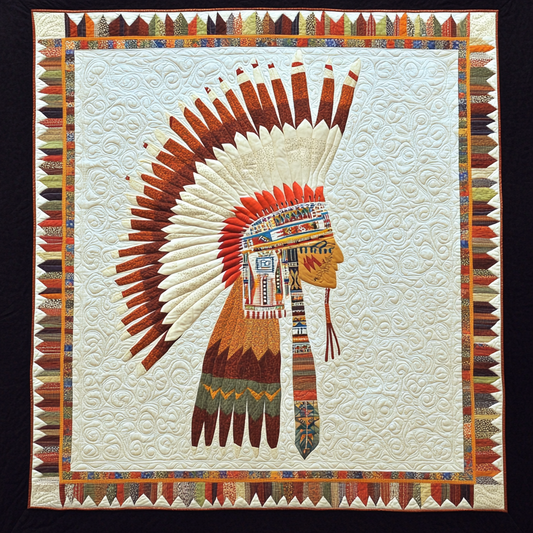 Native American War Bonnet DAI090924098 Quilt Blanket