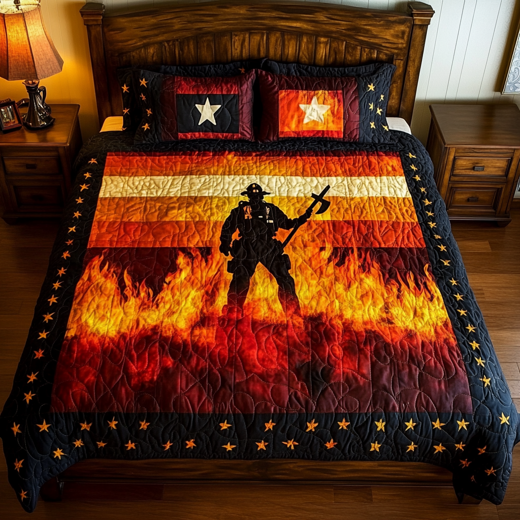 Firefighter TAI101224309 Quilt Bedding Set