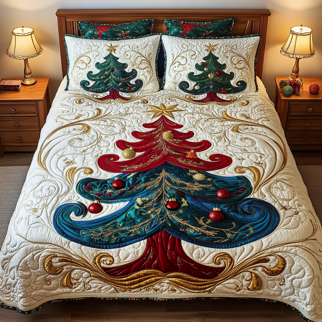 Christmas Tree TAI111124155 Quilt Bedding Set