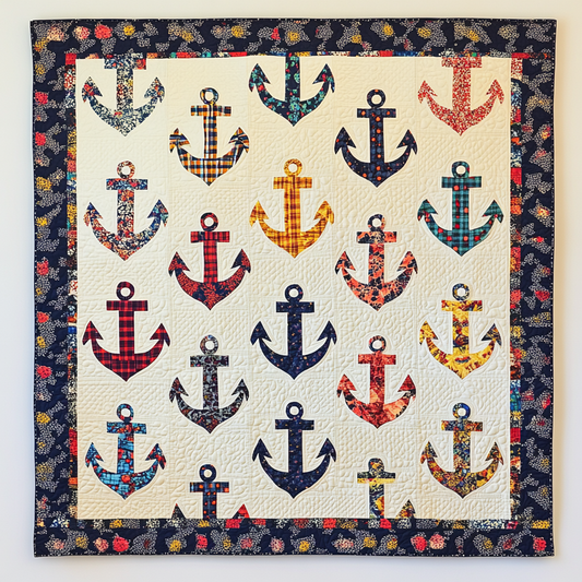 Nautical Anchor DAI25102474 Quilt Blanket