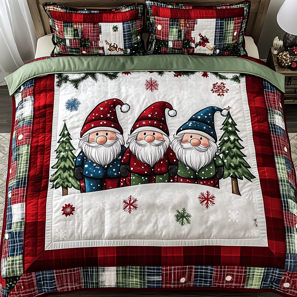 Christmas Gnome TAI181024167 Quilt Bedding Set