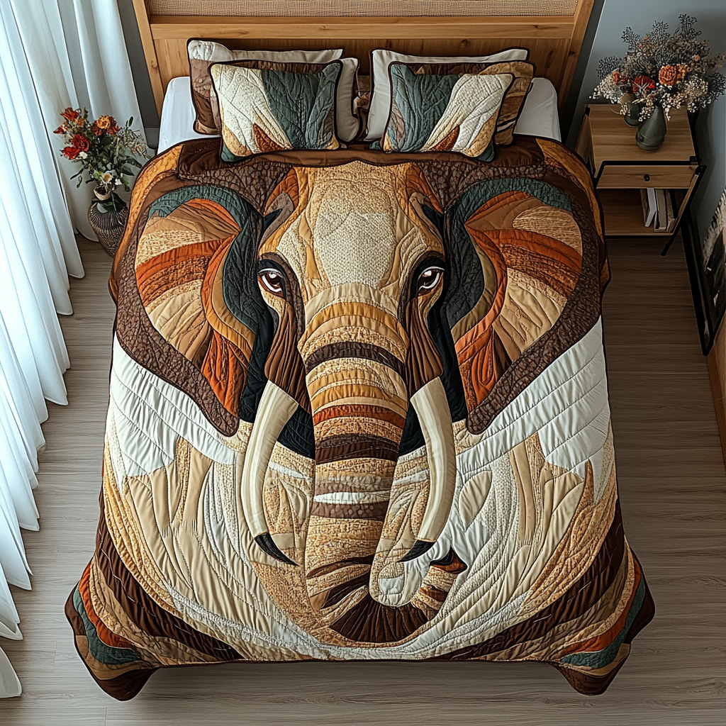 Elephant TAI181024177 Quilt Bedding Set