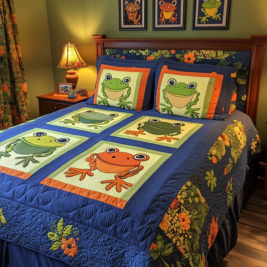 Frog DAI040225190 Quilt Bedding Set