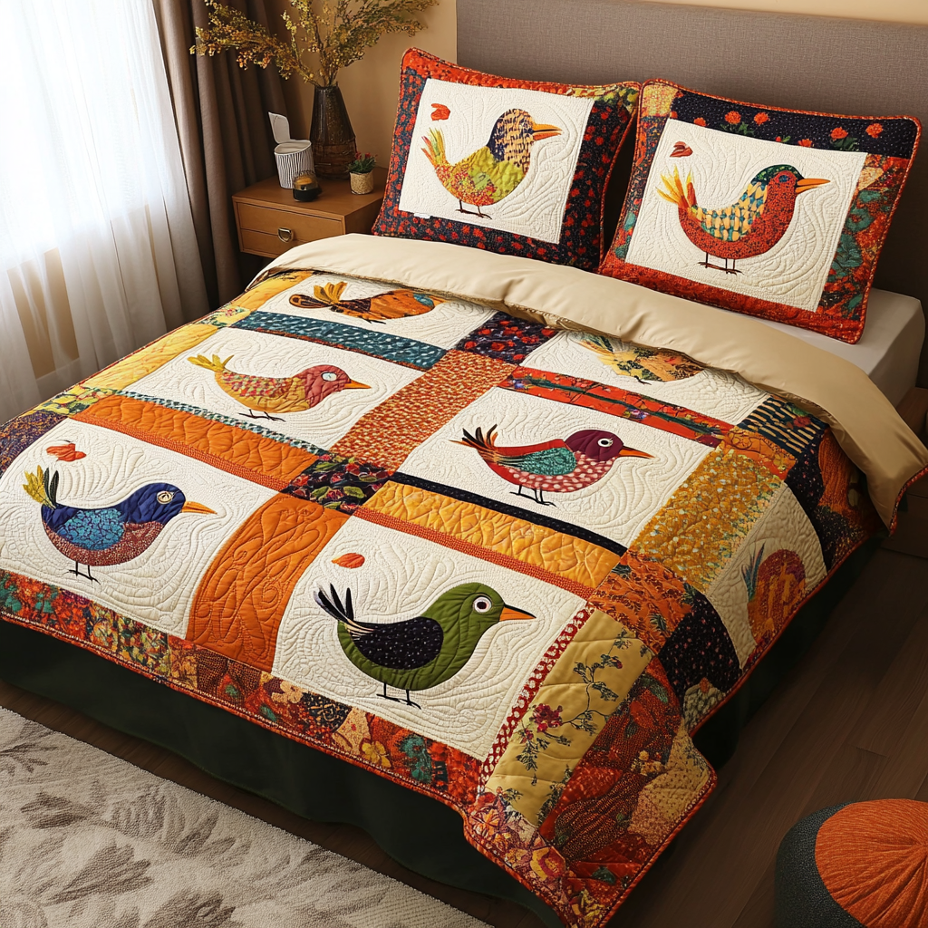 Bird DAI280824221 Quilt Bedding Set