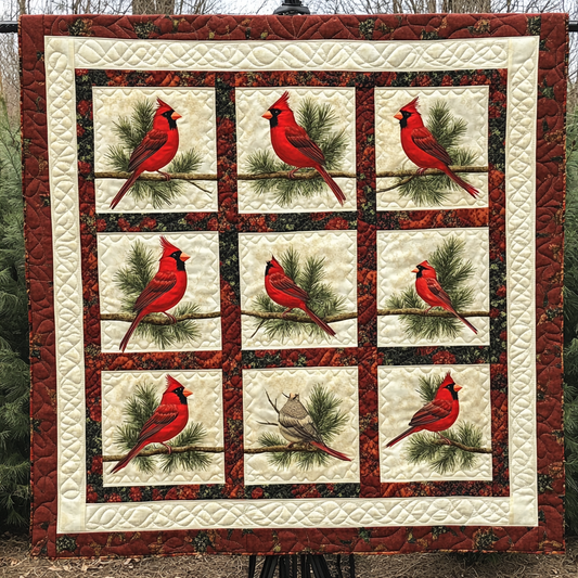 Christmas Cardinal TAI091024010 Quilt Blanket