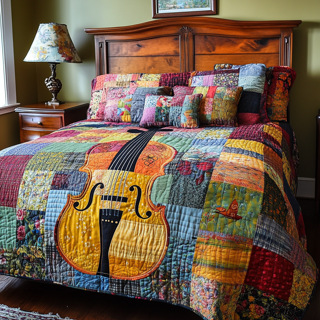 Violin DAI281124130 Quilt Bedding Set