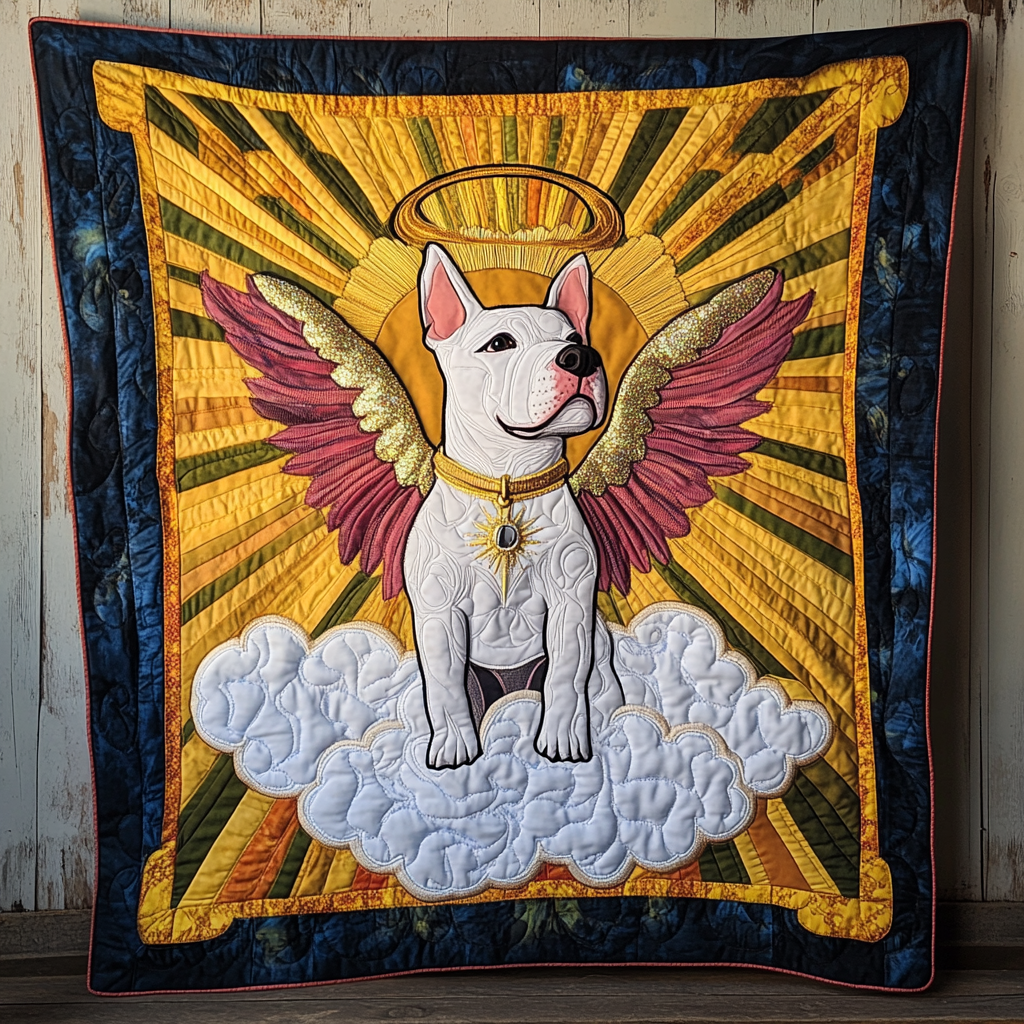 Bull Terrier Angel DAI150125051 Quilt Blanket