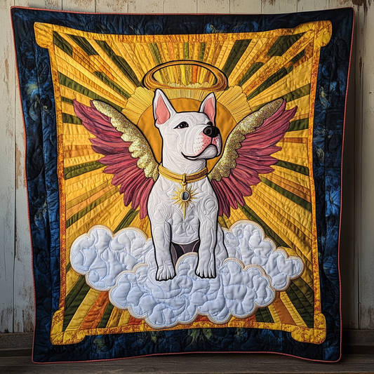 Bull Terrier Angel DAI150125051 Quilt Blanket