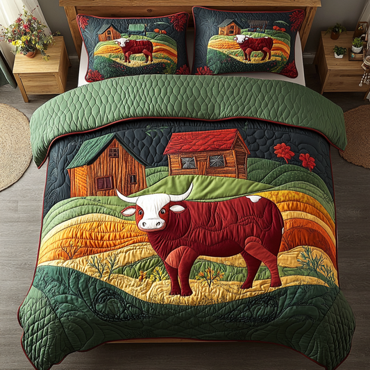 Cow On The Farm DAI150125245 Quilt Bedding Set