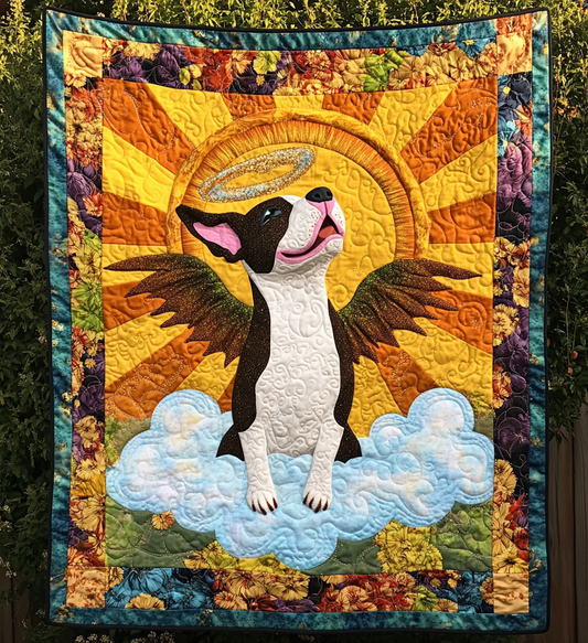 Bull Terrier Angel DAI150125053 Quilt Blanket