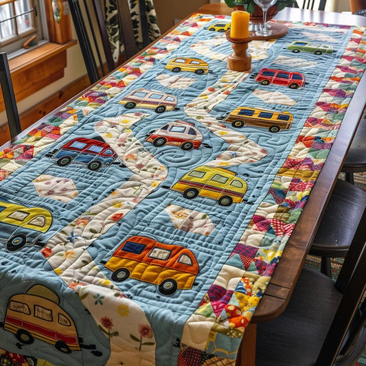 Camping Caravan TAI020324008 Quilted Table Runner