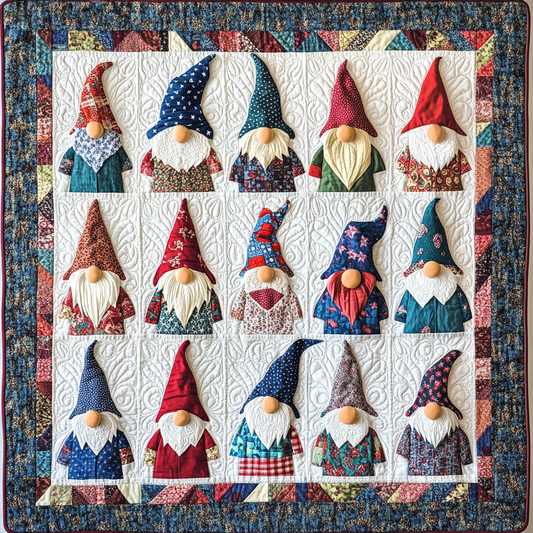 Patriotic Gnome TAI260924060 Quilt Blanket