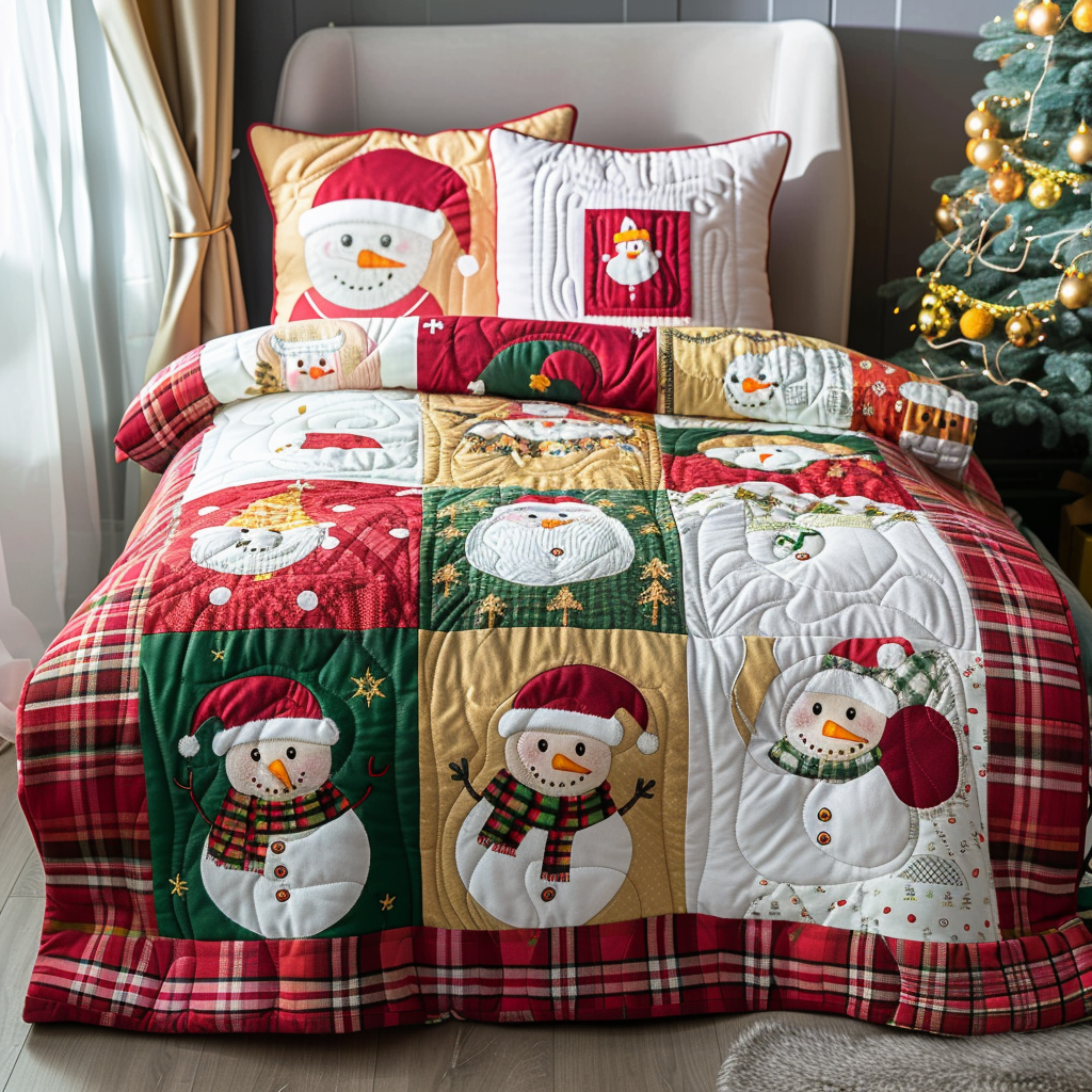 Snowman TAI010824042 Quilt Bedding Set