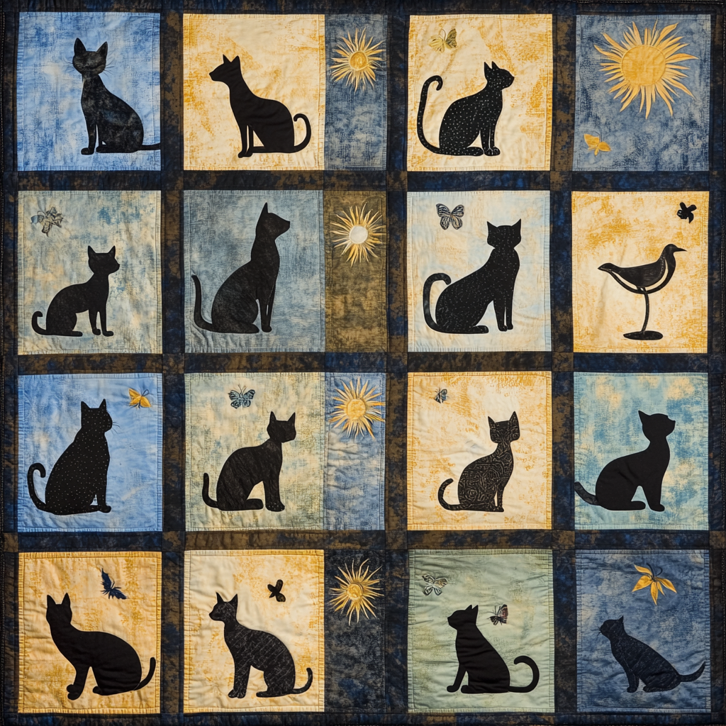 Black Cat TAI151024397 Quilt Blanket