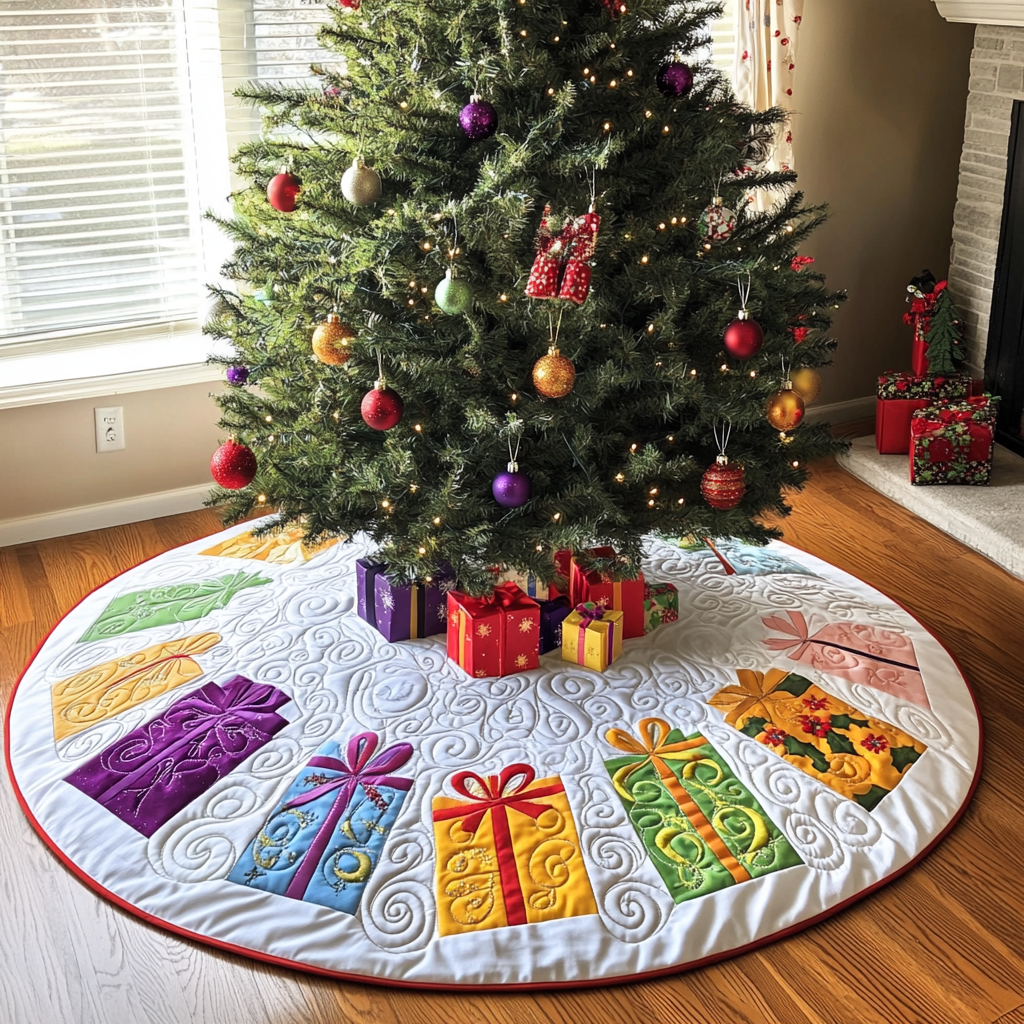 Christmas Gift DAI040924116 Quilted Tree Skirt