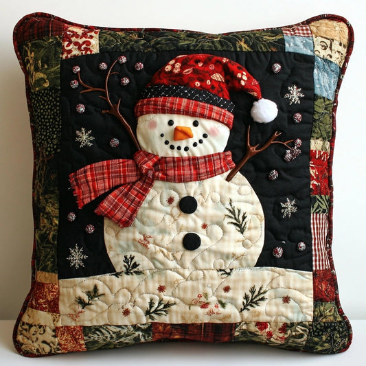 Christmas Snowman TAI130824257 Quilted Pillow Case