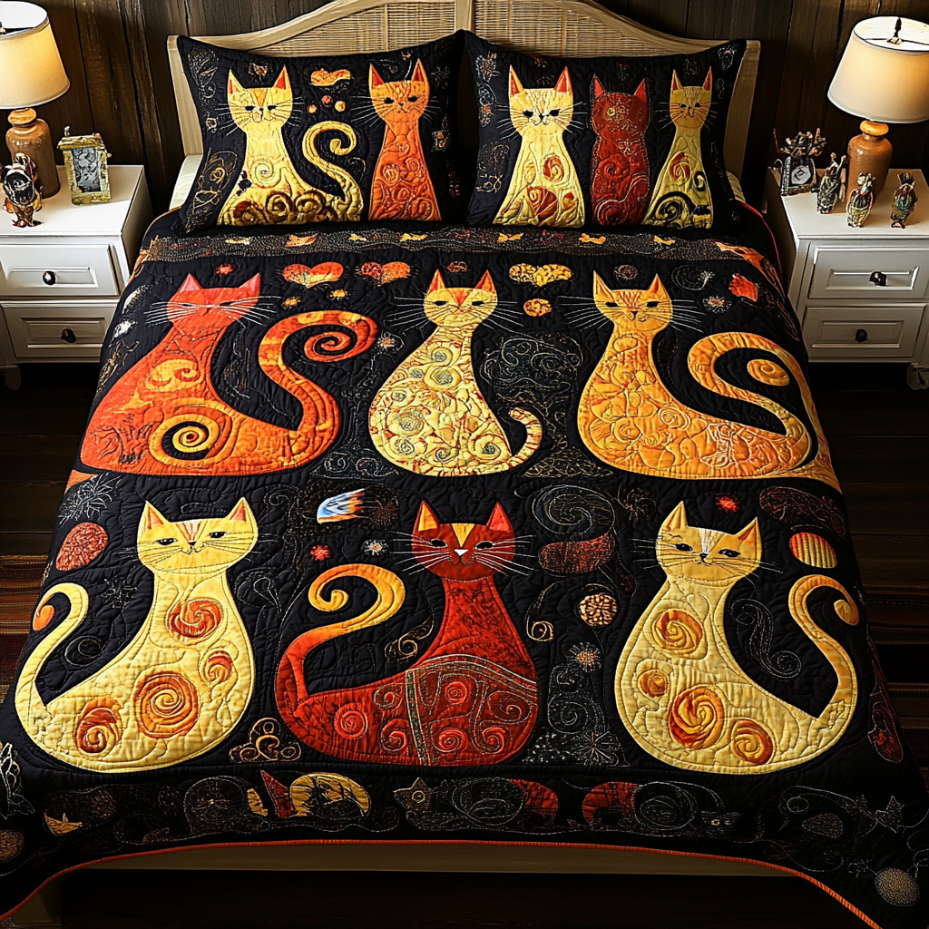 Cats TAI201124185 Quilt Bedding Set