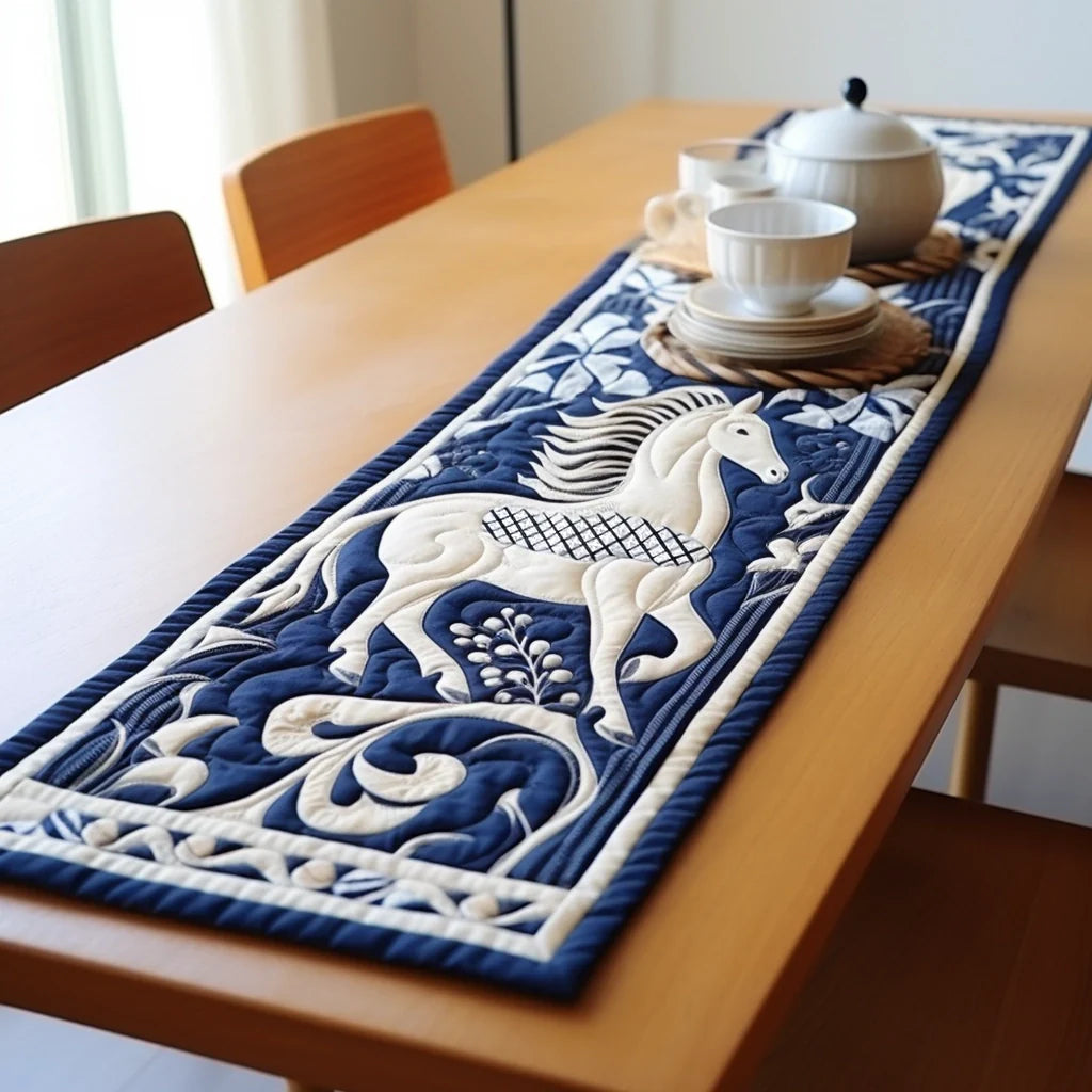 Horse TAI020324036 Quilted Table Runner