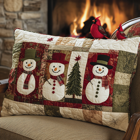 Christmas Snowman TAI181024559 Quilted Pillow Case